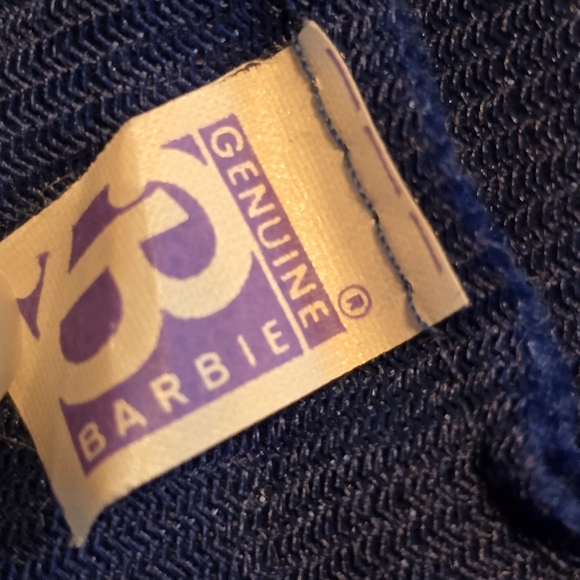 1991 Ken 665 Activewear Coat Robe Genuine Barbie Tag Blue Red No Rope - Picture 3 of 10